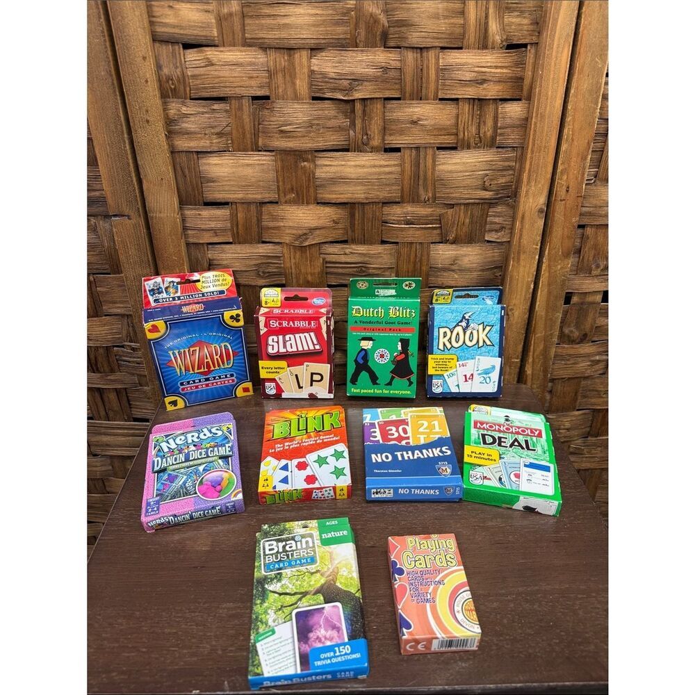 Hasbro Card Game Bundle –Rook, Dutch Blitz, Scrabble etc